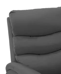 vidaXL Reclining Chair Grey Faux Leather