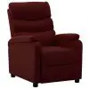 vidaXL Reclining Chair Wine Red Faux Leather