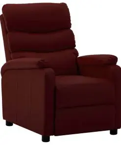 vidaXL Reclining Chair Wine Red Faux Leather