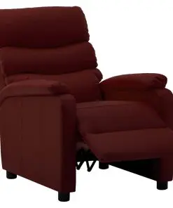 vidaXL Reclining Chair Wine Red Faux Leather