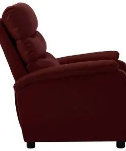 vidaXL Reclining Chair Wine Red Faux Leather
