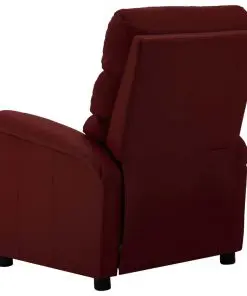 vidaXL Reclining Chair Wine Red Faux Leather
