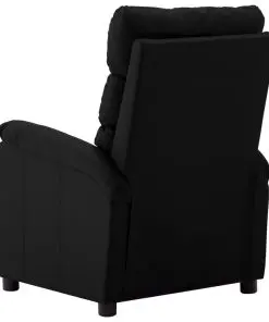 vidaXL Massage Reclining Chair Black Faux Leather