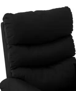 vidaXL Massage Reclining Chair Black Faux Leather