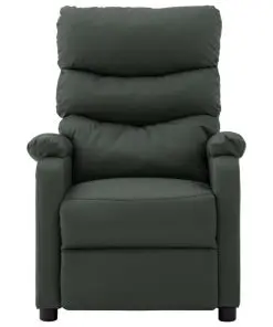 vidaXL Massage Reclining Chair Grey Faux Leather