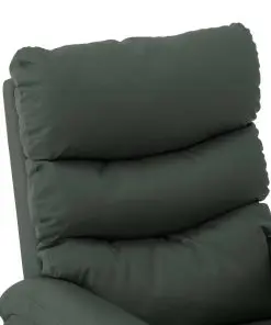 vidaXL Massage Reclining Chair Grey Faux Leather