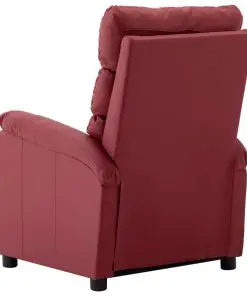 vidaXL Massage Reclining Chair Wine Red Faux Leather