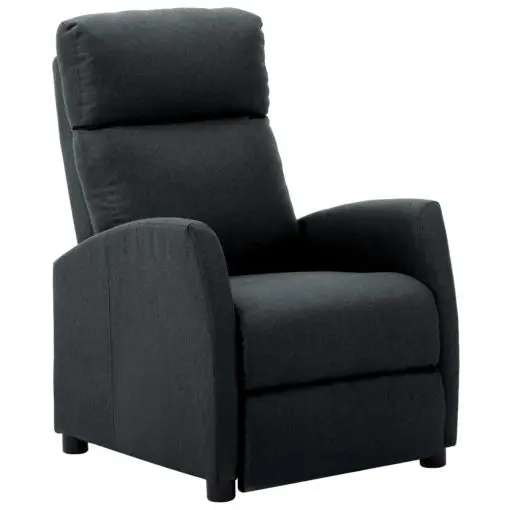 vidaXL Recliner Chair Dark Grey Fabric