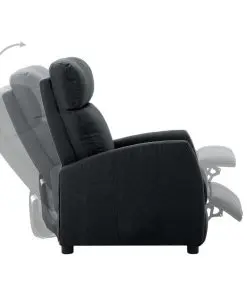 vidaXL Recliner Chair Dark Grey Fabric