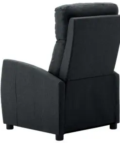 vidaXL Recliner Chair Dark Grey Fabric