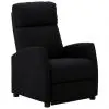 vidaXL Recliner Chair Black Fabric