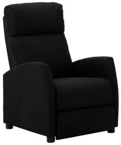 vidaXL Recliner Chair Black Fabric