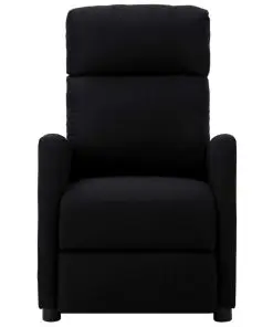 vidaXL Recliner Chair Black Fabric