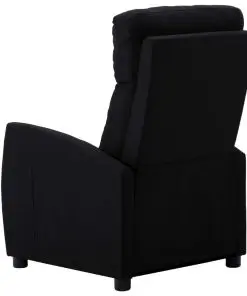 vidaXL Recliner Chair Black Fabric