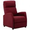 vidaXL Recliner Chair Wine Red Fabric