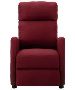 vidaXL Recliner Chair Wine Red Fabric
