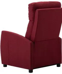 vidaXL Recliner Chair Wine Red Fabric