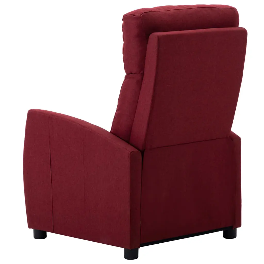 vidaXL Recliner Chair Wine Red Fabric