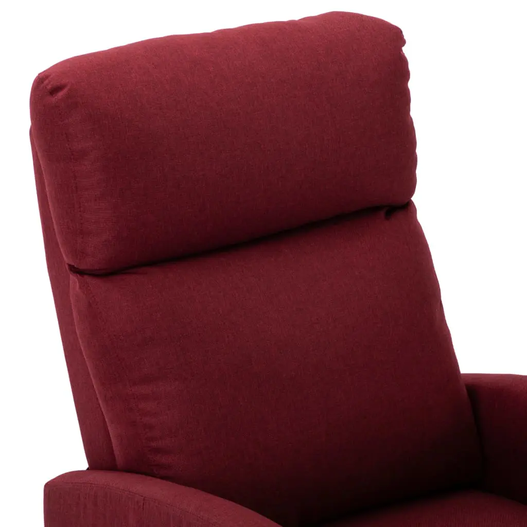 vidaXL Recliner Chair Wine Red Fabric