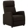 vidaXL Recliner Chair Dark Brown Fabric vidaXL Recliner Chair Dark Brown Fabric