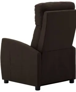 vidaXL Recliner Chair Dark Brown Fabric