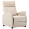 vidaXL Recliner Chair Cream Fabric