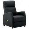 vidaXL Massage Reclining Chair Dark Grey Fabric