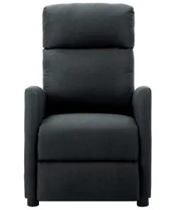 vidaXL Massage Reclining Chair Dark Grey Fabric
