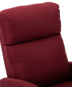 vidaXL Massage Reclining Chair Wine Red Fabric