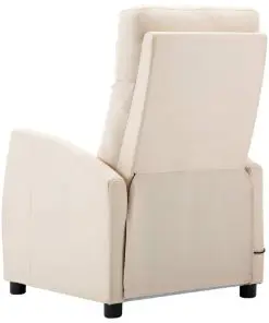 vidaXL Massage Reclining Chair Cream Fabric