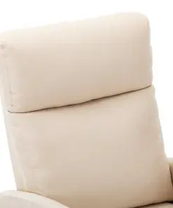 vidaXL Massage Reclining Chair Cream Fabric