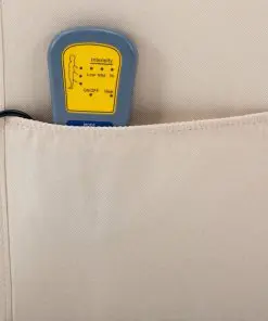 vidaXL Massage Reclining Chair Cream Fabric