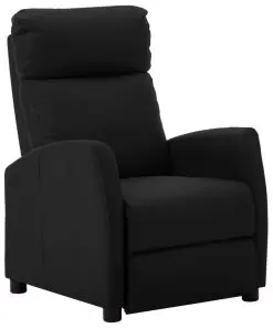 vidaXL Reclining Chair Black Faux Leather