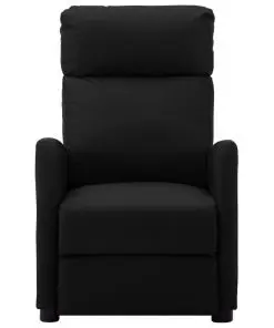 vidaXL Reclining Chair Black Faux Leather