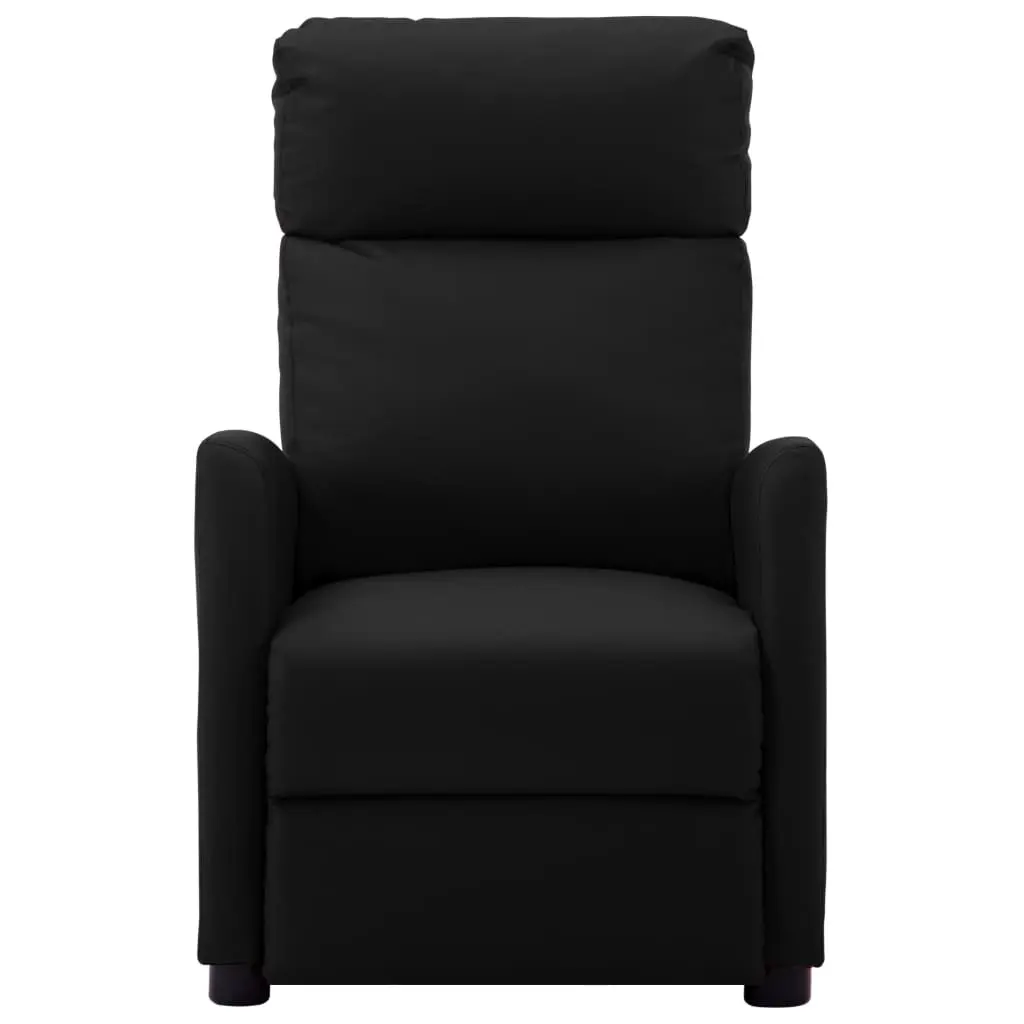 vidaXL Reclining Chair Black Faux Leather
