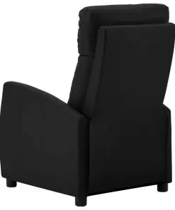 vidaXL Reclining Chair Black Faux Leather