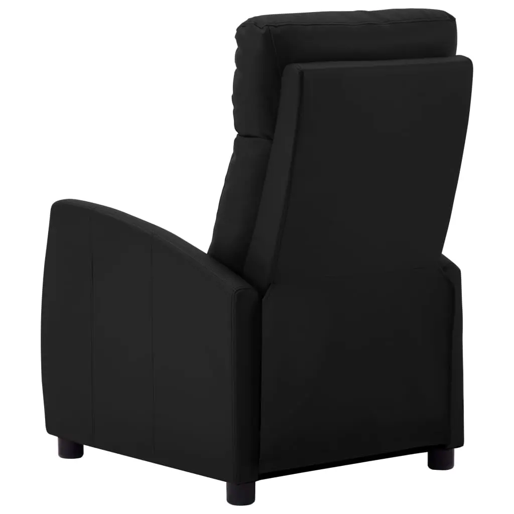 vidaXL Reclining Chair Black Faux Leather