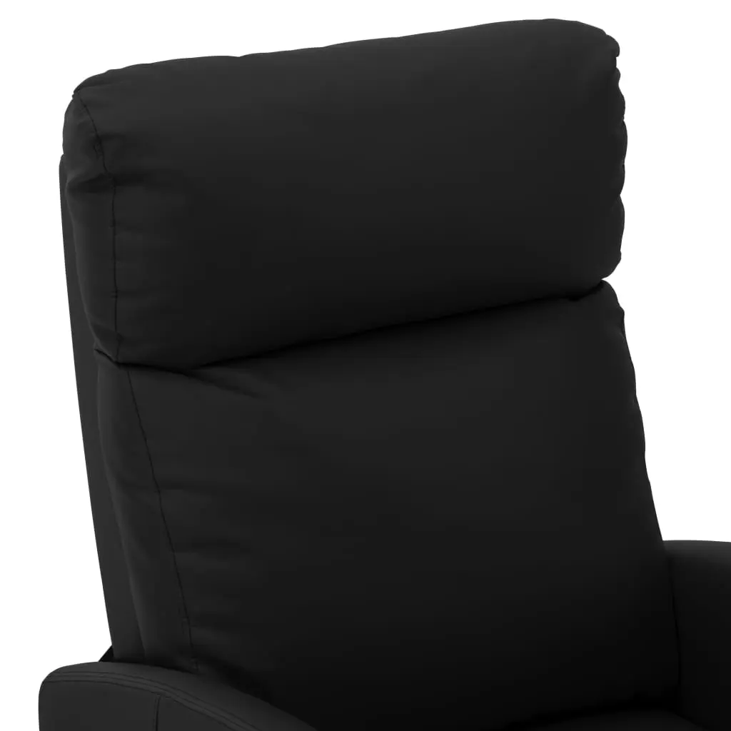 vidaXL Reclining Chair Black Faux Leather