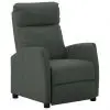 vidaXL Reclining Chair Grey Faux Leather