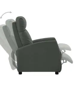 vidaXL Reclining Chair Grey Faux Leather
