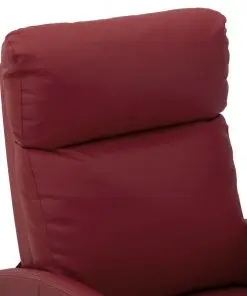 vidaXL Reclining Chair Wine Red Faux Leather