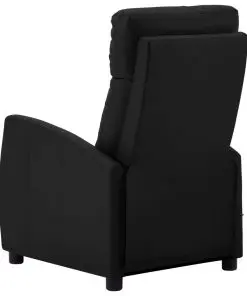 vidaXL Massage Reclining Chair Black Faux Leather