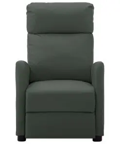 vidaXL Massage Reclining Chair Grey Faux Leather