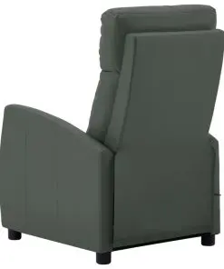 vidaXL Massage Reclining Chair Grey Faux Leather