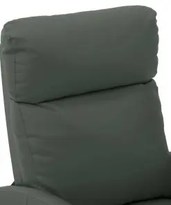 vidaXL Massage Reclining Chair Grey Faux Leather