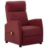 vidaXL Massage Reclining Chair Wine Red Faux Leather