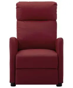 vidaXL Massage Reclining Chair Wine Red Faux Leather
