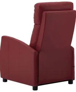 vidaXL Massage Reclining Chair Wine Red Faux Leather