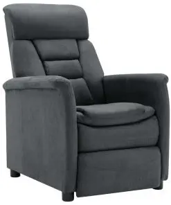 vidaXL Recliner Light Grey Faux Suede Leather