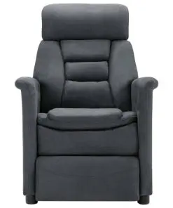 vidaXL Recliner Light Grey Faux Suede Leather